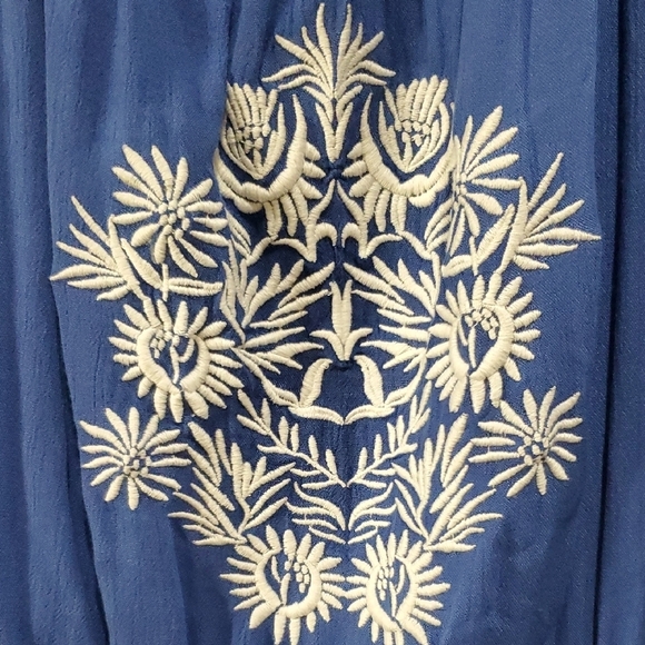 Lovers + Friends Blue and White Embroidered Carmella Romper - Picture 6 of 12